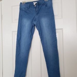 Blue Skinny Ankle Jeans